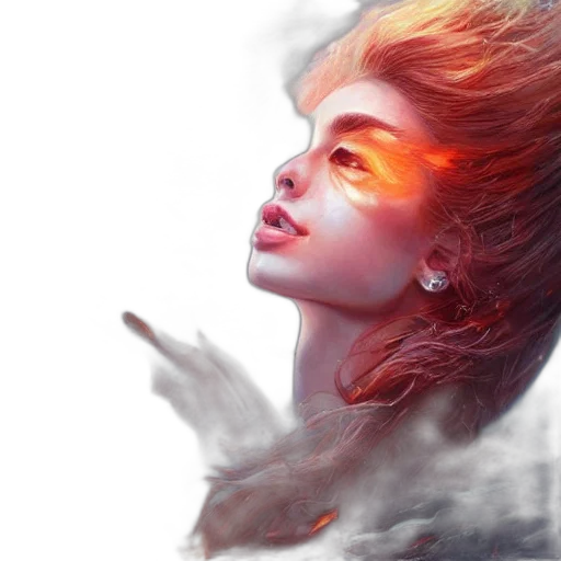 face, hair, mask, photorealistic transparent PNG cut-out