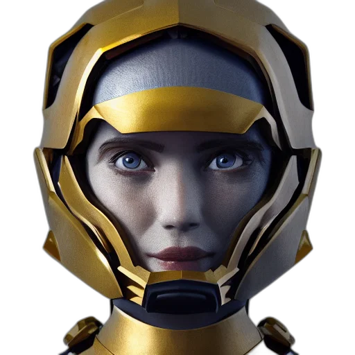 robot, face, mask, concept art transparent PNG cut-out