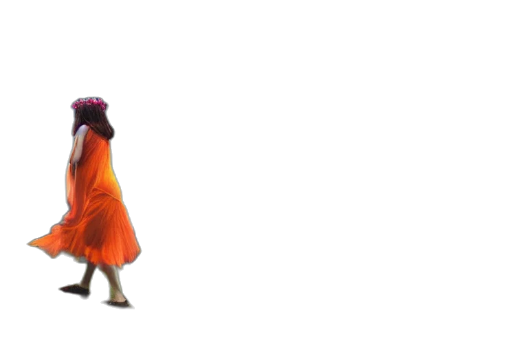 dress, staff, umbrella, hat, 3d render, concept art, fire, outer space transparent PNG cut-out