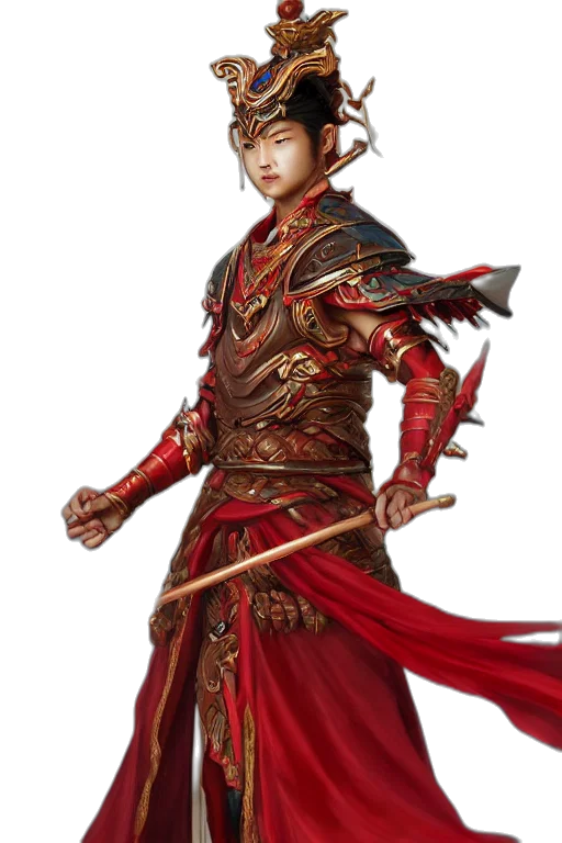 staff, sword, weapon, fantasy art, concept art, photorealistic, 3d render, red transparent PNG cut-out