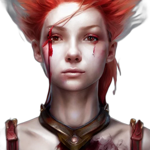 face, staff, fantasy art, concept art, photorealistic, comic book art, red, fantasy transparent PNG cut-out
