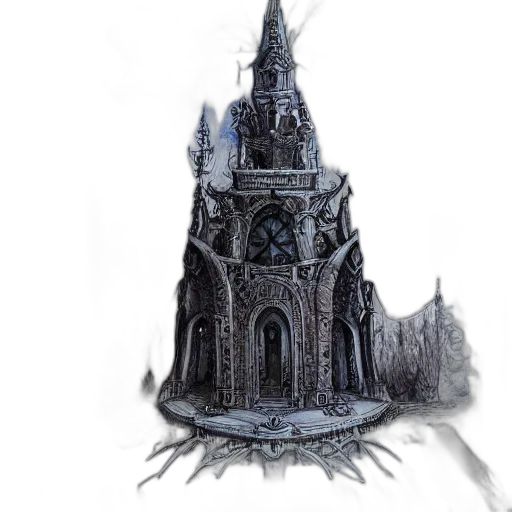 crown, building, concept art, fantasy art transparent PNG cut-out