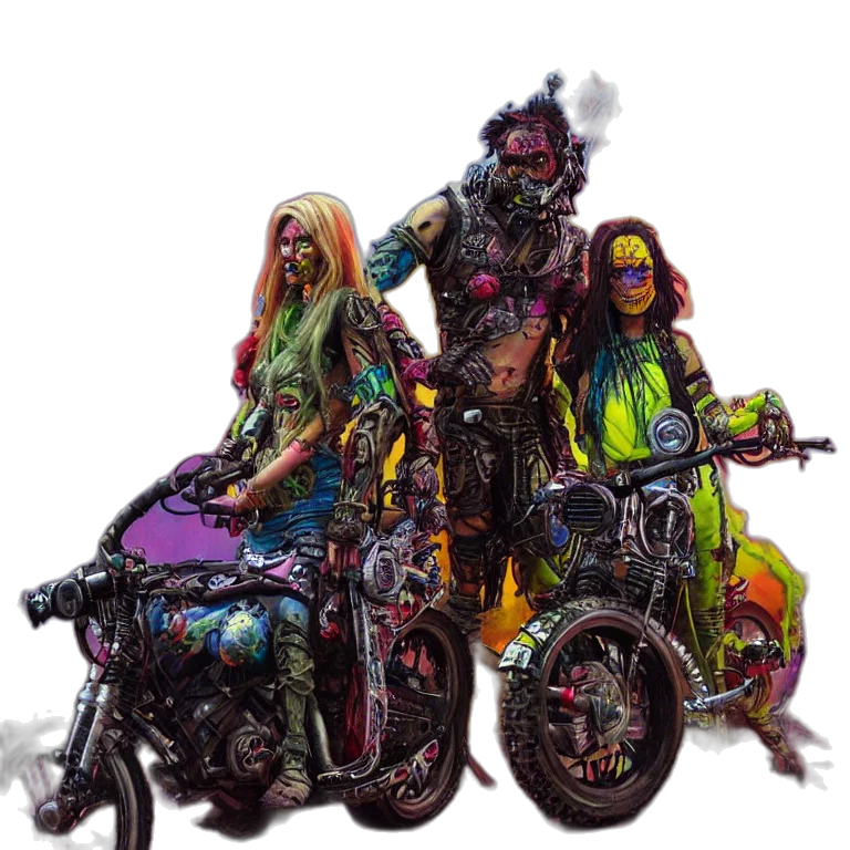 concept art, cyberpunk, comic book art, fantasy art transparent PNG cut-out
