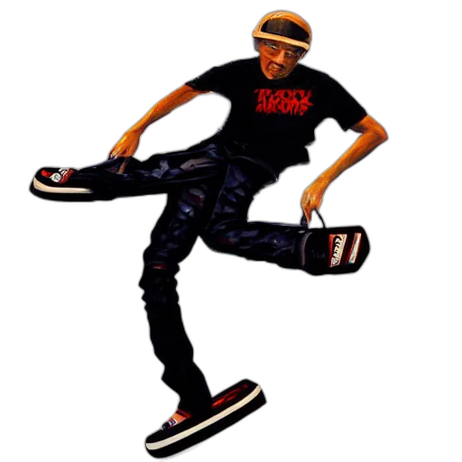 shoes, concept art, pixel art, cartoon, 3d render, tony, hawk, pro transparent PNG cut-out