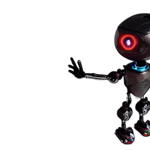 robot, 3d render, concept art, cyberpunk transparent PNG cut-out
