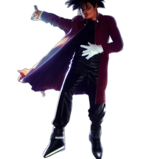 jacket, staff, hat, weapon transparent PNG cut-out