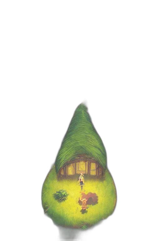 bottle, tree, hat, staff transparent PNG cut-out