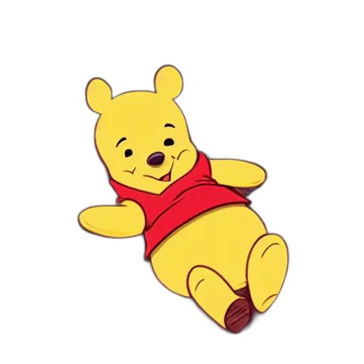 animal, staff, 3d render, cartoon, pixel art, concept art, winnie, pooh transparent PNG cut-out