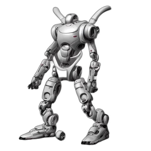 robot, weapon, concept art, 3d render transparent PNG cut-out