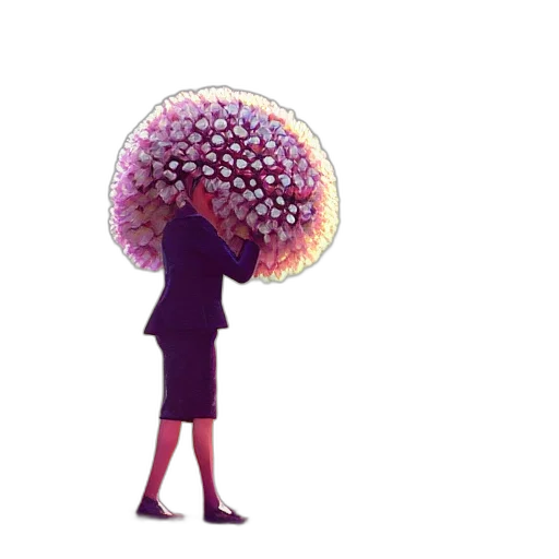 umbrella, hat, crown, flower transparent PNG cut-out