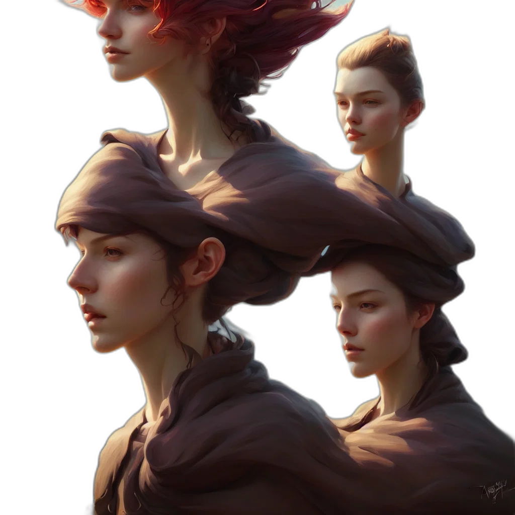 crown, hat, face, staff, concept art, fantasy art, photorealistic, oil painting transparent PNG cut-out