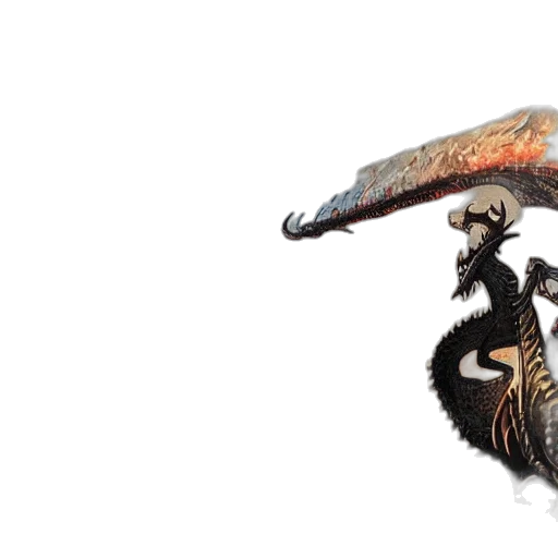 dragon, creature, animal, weapon, concept art, fantasy art, watercolor, 3d render transparent PNG cut-out