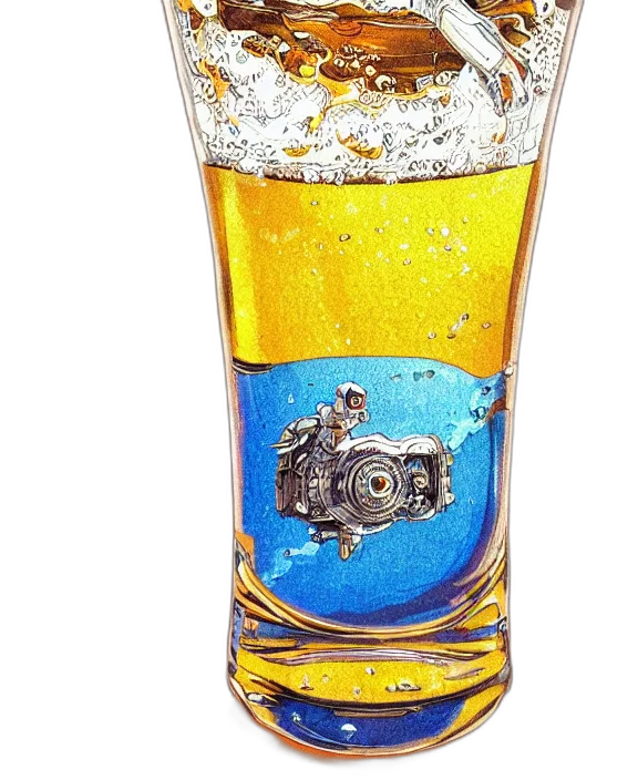 bottle, weapon, crown, robot transparent PNG cut-out
