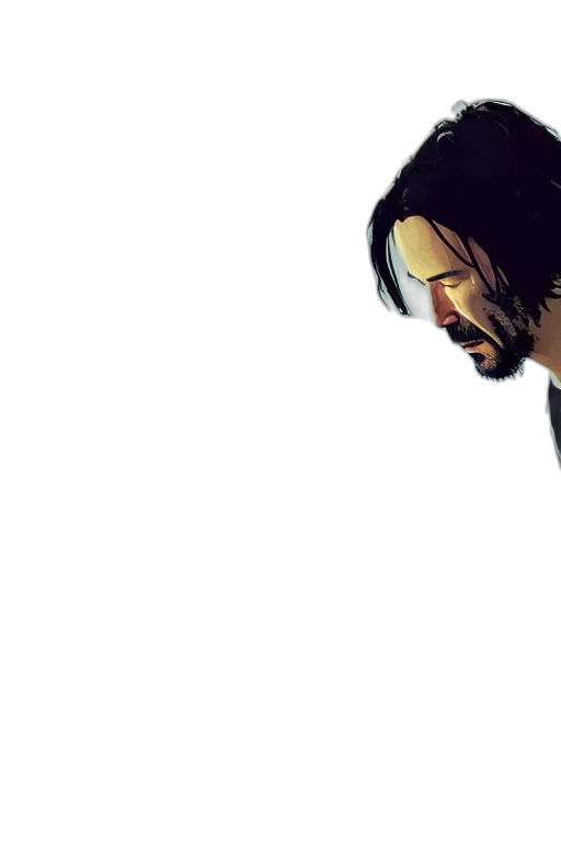 face, hair, comic book art, photorealistic transparent PNG cut-out