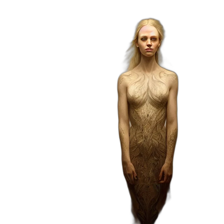 dress, hair, creature, face, concept art, fantasy art, pixel art, 3d render transparent PNG cut-out
