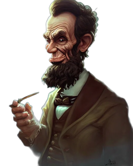 face, staff, concept art, photorealistic, fantasy art, comic book art, cute, little transparent PNG cut-out