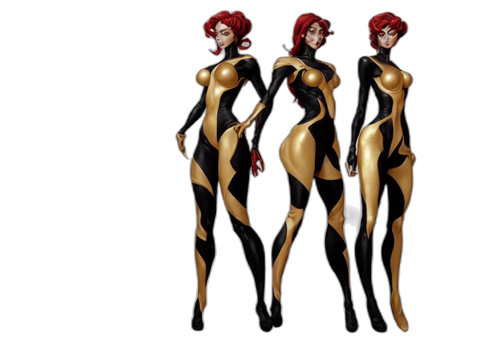 dress, concept art, comic book art, 3d render transparent PNG cut-out