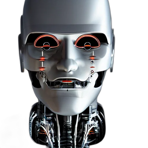 robot, mask, face, cyberpunk transparent PNG cut-out