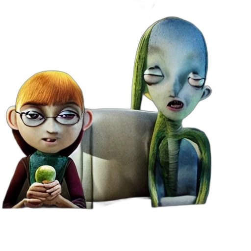 concept art, 3d render, comic book art, fantasy art, outer space, green, film, still transparent PNG cut-out