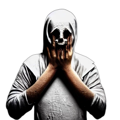 mask, face, jacket, staff transparent PNG cut-out