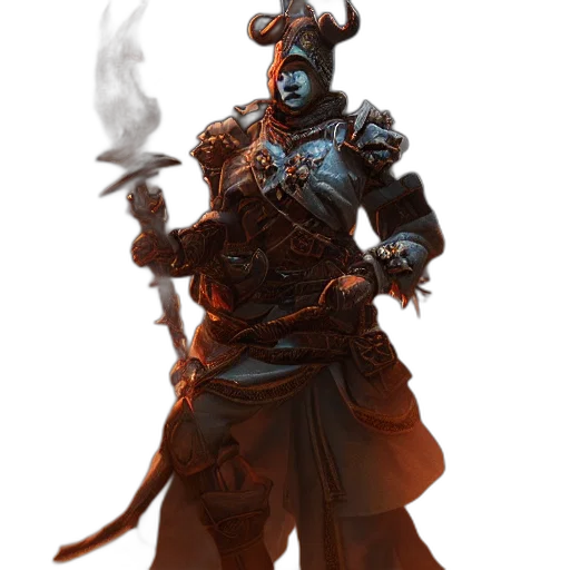 staff, mask, weapon, dragon, concept art, fantasy art, comic book art, 3d render transparent PNG cut-out