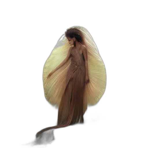 dress, umbrella, hair, jewelry, concept art, photorealistic, 3d render, fantasy art transparent PNG cut-out