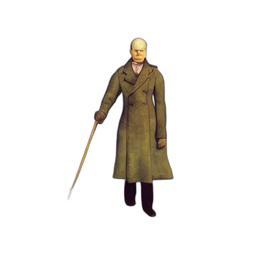 staff, jacket, umbrella, weapon transparent PNG cut-out