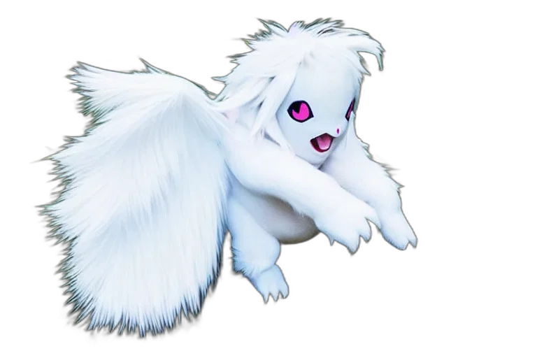creature, animal, dragon, hair, concept art, 3d render, fantasy art, real transparent PNG cut-out