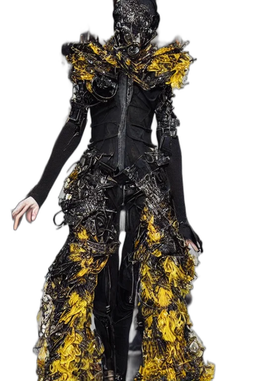 dress, concept art, fantasy art, cyberpunk transparent PNG cut-out