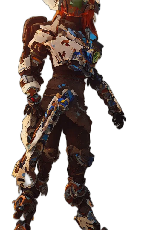 robot, weapon, staff, creature transparent PNG cut-out