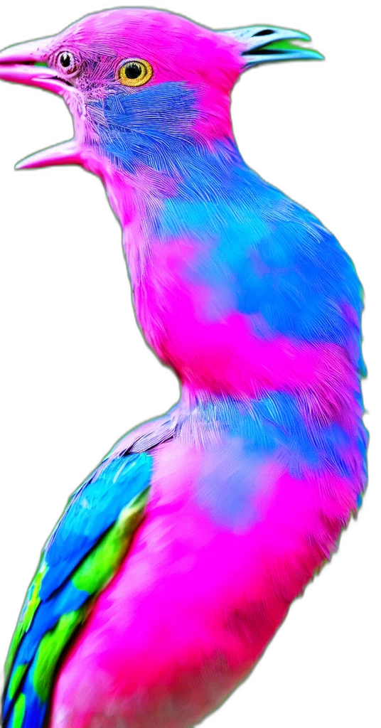 animal, creature, dragon, hair, vaporwave, watercolor, photorealistic, 3d render transparent PNG cut-out
