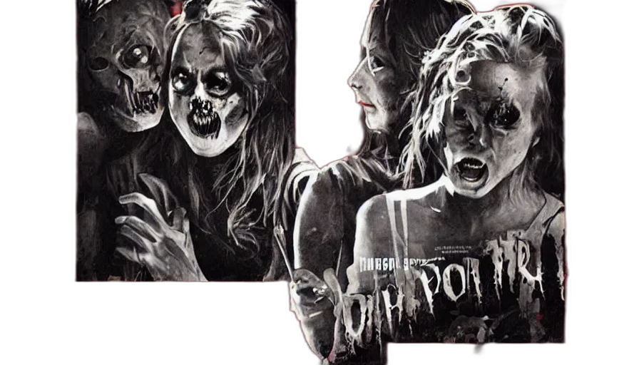 photorealistic, concept art, comic book art, movie, poster, horror, letters, music transparent PNG cut-out