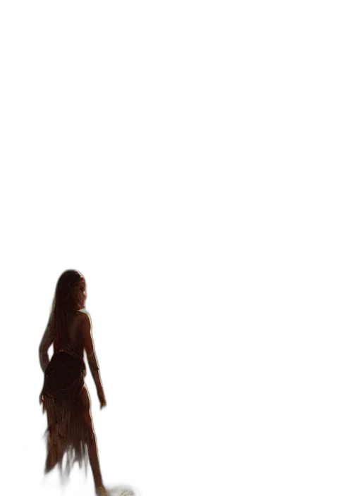 dress, hair, creature, robot transparent PNG cut-out