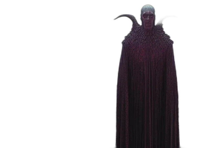 creature, staff, mask, dress transparent PNG cut-out