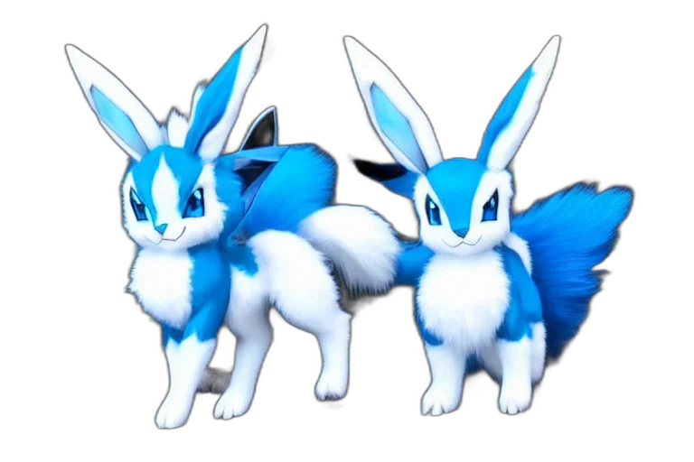 animal, creature, concept art, 3d render, fantasy art, pixel art, blue, monochrome transparent PNG cut-out