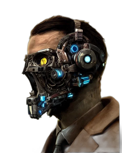 mask, robot, face, staff transparent PNG cut-out