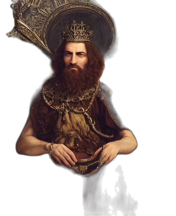 crown, staff, sword, fantasy art transparent PNG cut-out