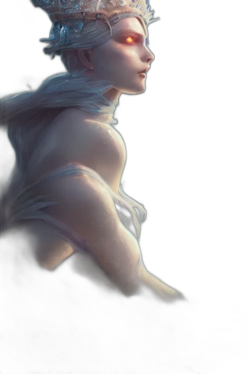 face, dragon, creature, dress, fantasy art, concept art, watercolor, photorealistic transparent PNG cut-out