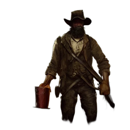 staff, weapon, hat, jacket transparent PNG cut-out