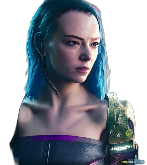 face, robot, dress, jacket, concept art, cyberpunk, comic book art, fantasy art transparent PNG cut-out