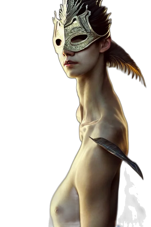 mask, creature, staff, face transparent PNG cut-out