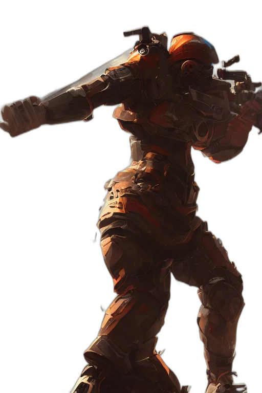 weapon, robot, staff, creature transparent PNG cut-out