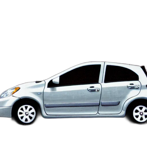car, 3d render, photorealistic, concept art, cartoon, pointilliest, painting, grey transparent PNG cut-out