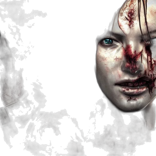 face, photorealistic, comic book art, concept art transparent PNG cut-out