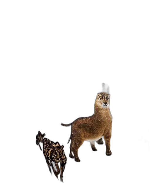 animal, bottle, creature, staff, concept art, 3d render, photorealistic, oil painting transparent PNG cut-out