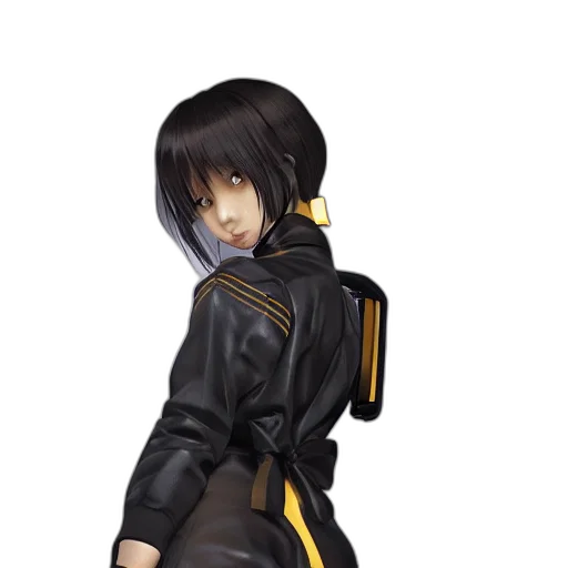 jacket, staff, concept art, cyberpunk transparent PNG cut-out