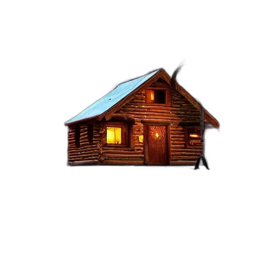 building, furniture, 3d render, pixel art, concept art, photorealistic, snow, cabin transparent PNG cut-out