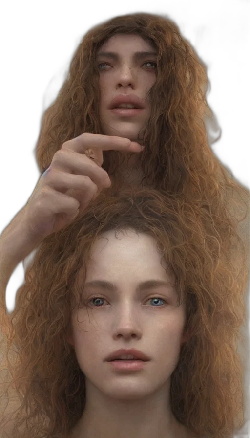 hair, face, jewelry, crown transparent PNG cut-out
