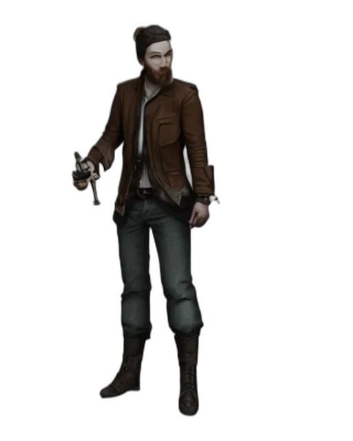 staff, jacket, weapon, concept art transparent PNG cut-out