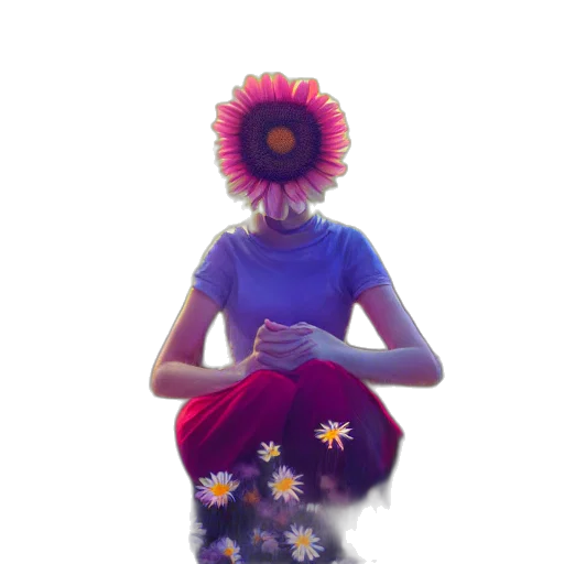 flower, dress, mask, crown transparent PNG cut-out